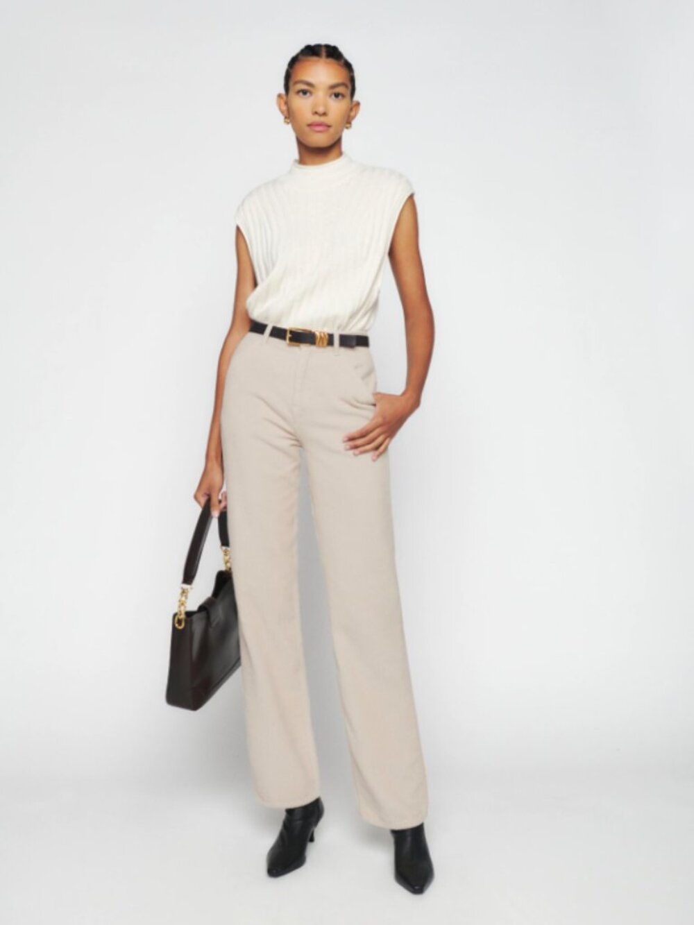 Reformation Wilder Painter High Rise Wide Leg Corduroy Pants - Size 28